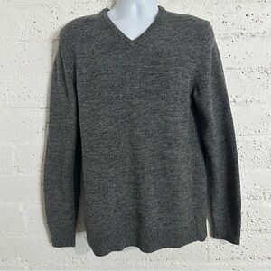 Goodthreads Mens Sweater L Tall Gray V Neck Long Sleeve BQ1